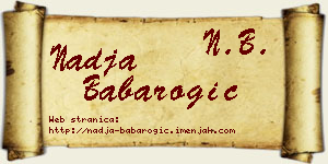 Nadja Babarogić vizit kartica